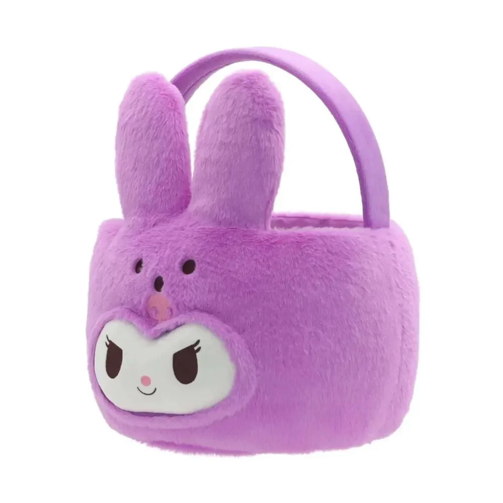 Peeps X Sanrio Kuromi Jumbo Plush Easter Bunny Basket W/ Handle 9.25'' X 15''
